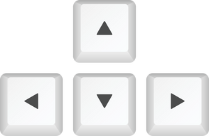 Arrows computer keyboard buttons. Desktop interface. Web ico